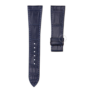 Matte Dark Navy Alligator Leather Straps for Franck Muller Master Square