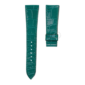 Glossy Bristish Green Alligator Leather Straps for Franck Muller Master Square