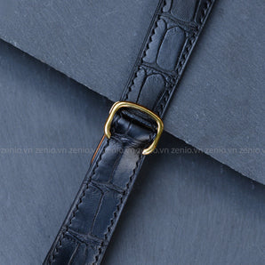 Black Aligator Strap For Cartier Santos