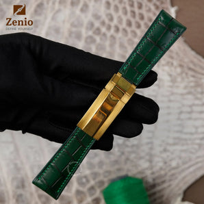 Antique Green Alligator Strap for Rolex Daytona