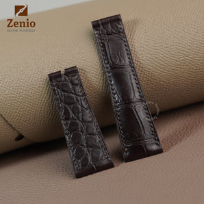 Matte Dark Brown Alligator Strap for Rolex Sky Dweller