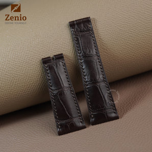 Matte Dark Brown Alligator Strap for Rolex Sky Dweller