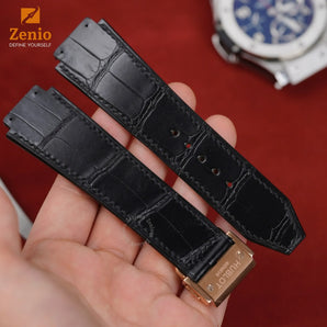 Black Aligator Strap For Hublot Big Bang