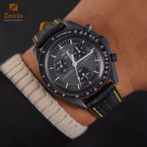 Black Alran mix with Sun Yellow Rally Leather Straps