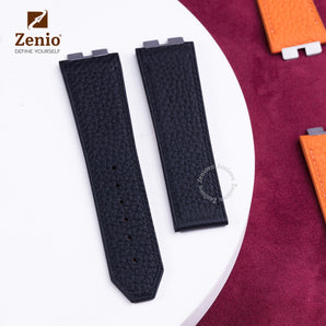 Black Togo leather straps for Hublot Spirit Bigbang One Click