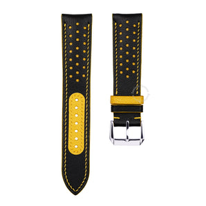 Black Alran mix with Sun Yellow Rally Leather Straps