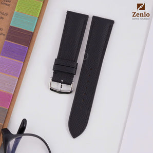 Black Epsom Straps For Cartier Tank - Buckle Style