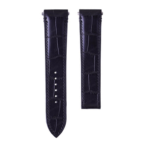 Black Matte Aligator replacement straps for Santos - New Clasp