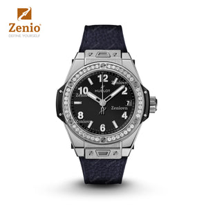Black Togo leather straps for Hublot Bigbang One Click