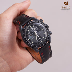 Black Togo with Double Line Strap For Moonswatch Mission to Mercury
