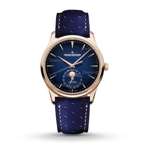Blue Navy Swift Curved Rally Leather Strap