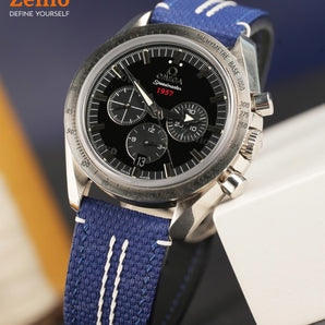 Blue Sailcloth with White Stitch Sport Strap