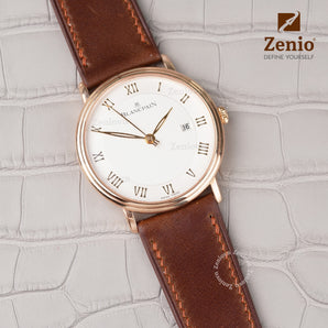Brown Shell Cordovan Leather Watch Strap