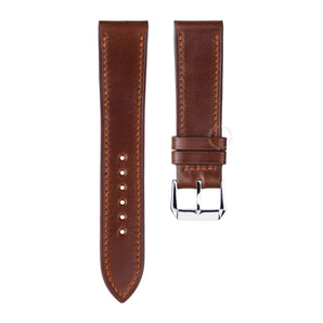 Brown Shell Cordovan Leather Watch Strap