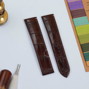 Brown Aligator Strap For Omega Constellation