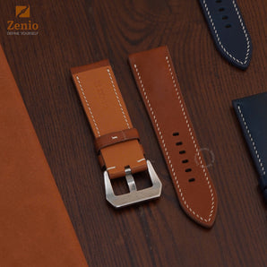 Golden Brown Nubuck Ostrich Leather Straps for Panerai Radiomir