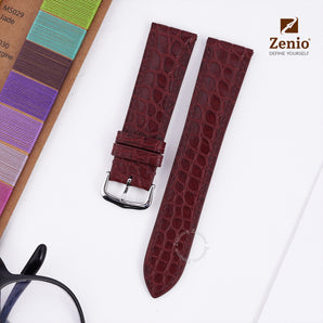 Burgundy Red Alliagtor leather straps for Cartier Tank