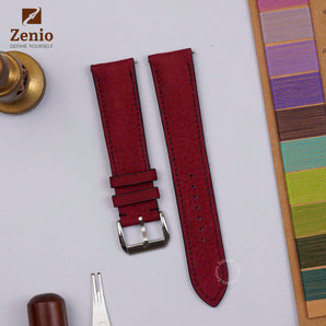 Burgundy Red Nubuck Strap For Moonswatch Mission to Saturn