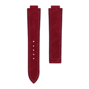 Burgundy Red Nubuck Strap For Cartier Ballon Bleu - New Clasp