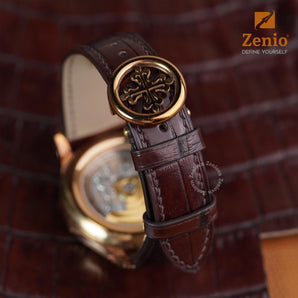 Chocolate Brown Aligator Strap For Patek Philippe Complication