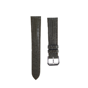 Grey Lizard Leather Watch Strap