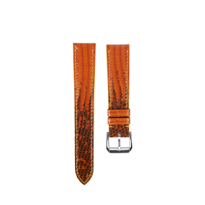 Orange Lizard Leather Watch Strap