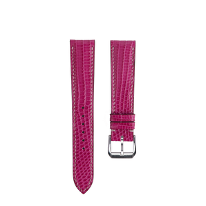 Dark Pink Lizard Leather Watch Strap