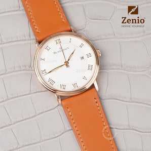 Cognac Shell Cordovan Leather Watch Strap