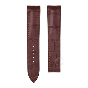 Curved end leather straps for Curved-end leather straps for Omega Constellation Globemaster - Matte Brown Alliagtor