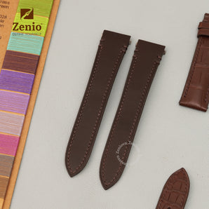Dark Brown Vachetta leather straps for Cartier Santos - Classic Claps