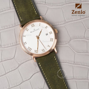 Dark Olive Pueblo Badalassi Carlo Leather Watch Strap