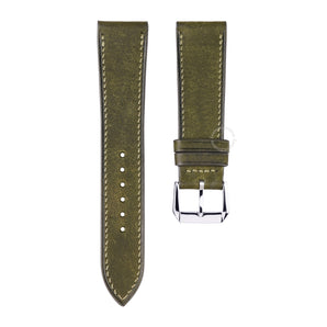 Dark Olive Pueblo Badalassi Carlo Leather Watch Strap
