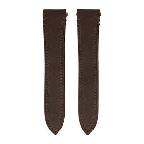 Dark Brown Vachetta leather straps for Cartier Santos - Classic Claps
