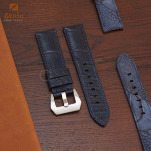 Dark Navy Alligator Leather Straps for Panerai Radiomir