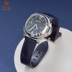 Dark Navy Aligator Leather Straps for Panerai Submersible