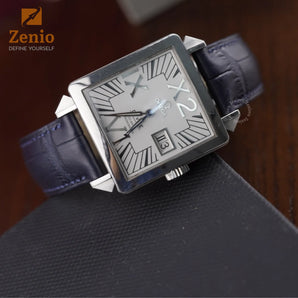 Dark Navy Aligator Strap For Omega Deville