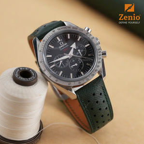 Forest Green Saffiano Rally Leather Straps
