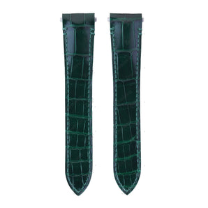 Glazed Emeral Aligator straps for Cartier Santos - New Clasp