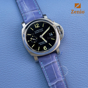 Glossy Blue Ocean Alligator Strap for Panerai
