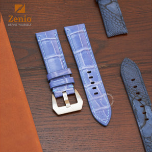 Glossy Blue Ocean Alligator Strap for Panerai