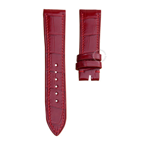 Glossy Red Alligator Leather Straps for Franck Muller Master Square