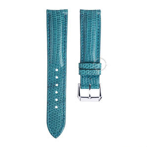 Glossy Turqoise Alligator Leather Straps for Franck Muller Cintree Curvex