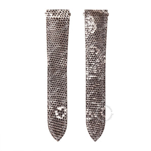 Glossy Black Himalayan Lizard straps for Cartier Santos