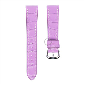 Glossy Lavender Alligator Slim Strap