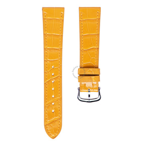 Glossy Yellow Alligator Slim Strap