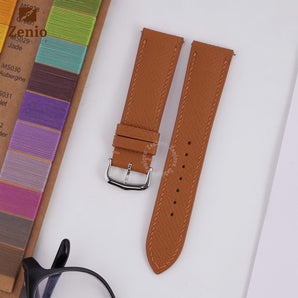 Golden Brown Epsom Strap For Cartier Tank - Buckle Style