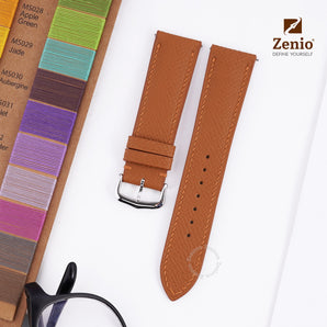 Golden Brown Epsom leather straps for Cartier Tank
