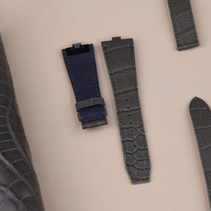 Grey Alligator Leather Strap for Vacheron Constantin Overseas