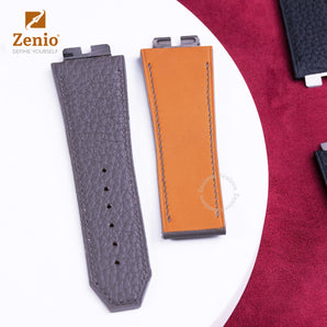 Grey  Togo leather straps for Hublot Spirit Bigbang One Click