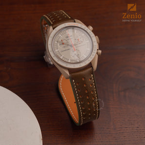 Rally Olive Green Buttero Strap For Moonswatch Mission to Jupiter